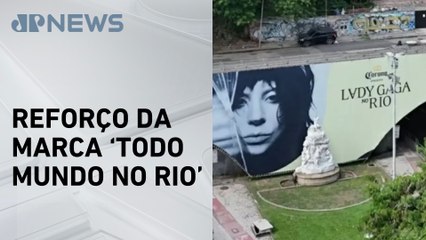 Mega painel da Lady Gaga é retirado de túnel no Rio de Janeiro