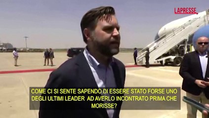 Papa Francesco, Vance: "Una benedizione essere stato l'ultimo a incontrarlo"