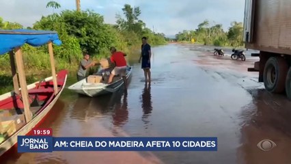 Cheia do Rio Madeira afeta ao menos dez cidades do Amazonas