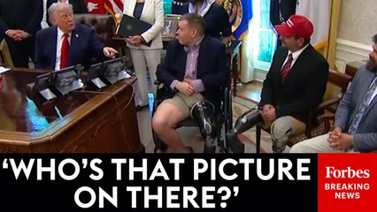 Trump Discovers Veteran Has 'Let's Go Brandon' Pic Of Biden On His Prosthetic Leg