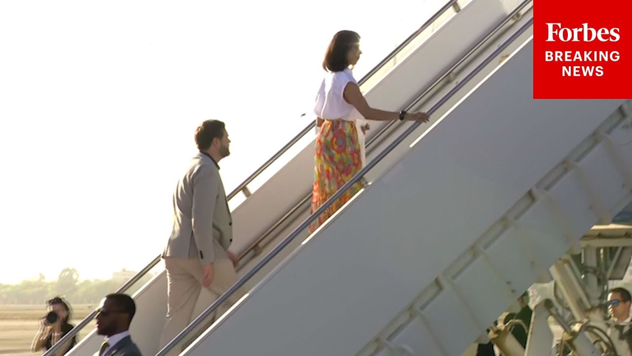 Vice President JD Vance And His Family Depart Jaipur, India, En Route To JBA
