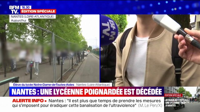 Il y a eu des pleurs : un élève du lycée Notre-Dame-de-Toutes-Aides témoigne après l'attaque au couteau