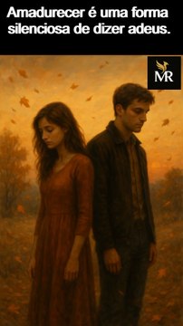 Amadurecer é uma forma silenciosa de dizer adeus.