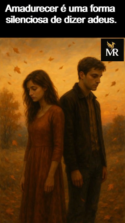 Amadurecer é uma forma silenciosa de dizer adeus.