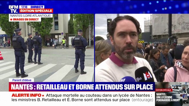Il m'a appelé pour me dire qu'un élève était rentré avec un couteau : un parent d'élève témoigne après l'attaque dans un lycée à Nantes