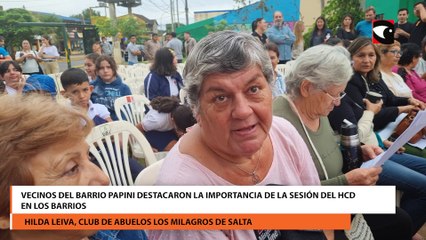 Vecinos del barrio Papini destacaron la importancia de la sesión del HCD en los barrios