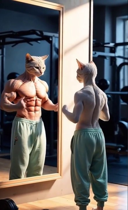Cat in gym😍