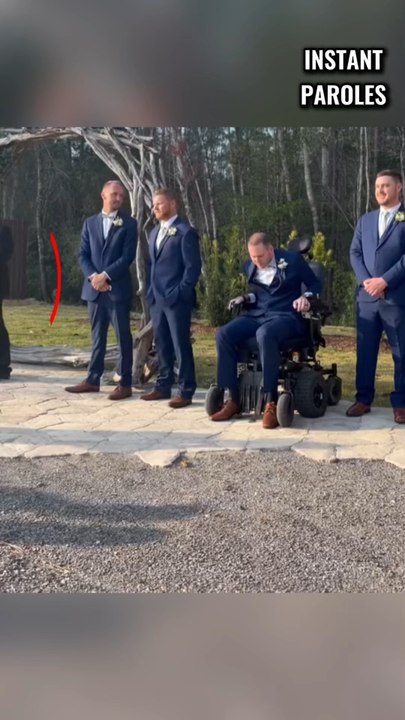 Cet homme en fauteuil roulant se lève pour le mariage de son neveu