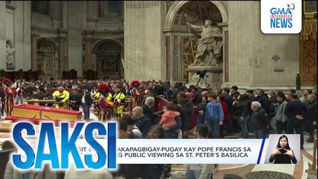 Mahigit 50,000, nakapagbigay-pugay kay Pope Francis sa unang 24 oras ng public viewing sa st. Peter's Basilica | Saksi