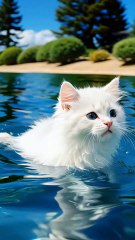 Cat Saves a child from ocean #ai