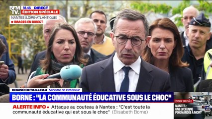 "Ce drame nous bouleverse": Bruno Retailleau, ministre de l'Intérieur, réagit à l'attaque au couteau dans un lycée à Nantes