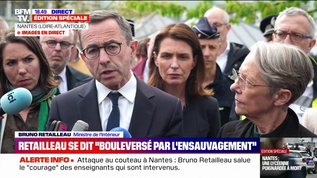 Attaque au couteau à Nantes: Ce n'est pas un fait divers, c'est un fait de société , estime Bruno Retailleau