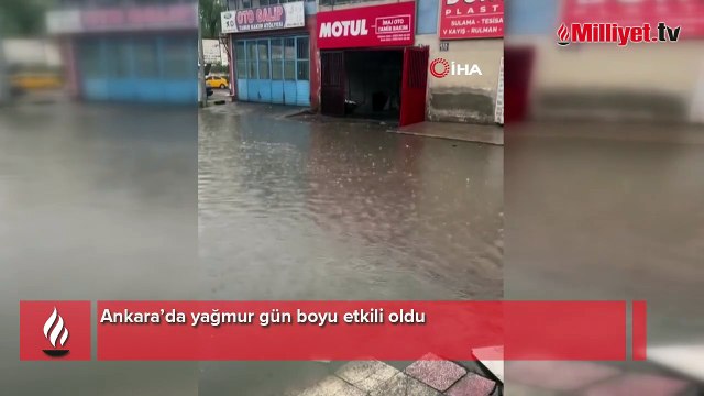 Meteoroloji uyarmıştı! Ankara'yı 'Süper hücre' vurdu! Yollar bir anda göle döndü