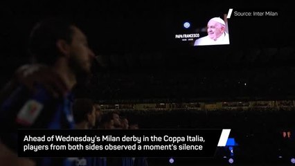 Serie A honours Pope Francis