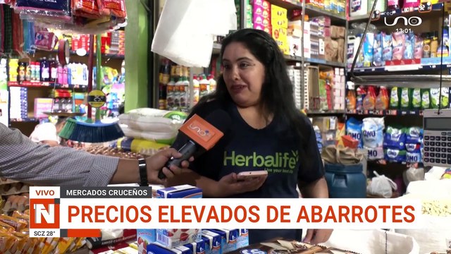 Precios elevados de abarrotes en mercados cruceños