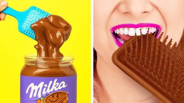 TECHNIQUES ÉPIQUES ! 🍫💄 Comment Faire Passer de la Nourriture & du Maquillage Comme un Pro | 123 GO!