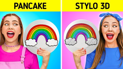 NOUVEAU 123 GO! Défi stylo 3D vs pancakes artistiques ! Meilleure œuvre d'art remporte 1 000 $ !