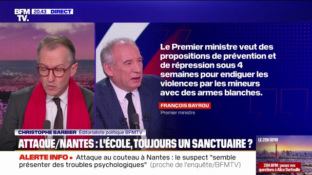 LE CHOIX DE CHRISTOPHE - Attaque au couteau à Nantes: l'école est toujours un sanctuaire ?