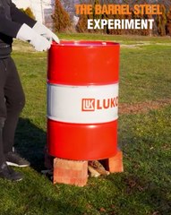 Check out the cool barrel steel experiment! 🤯💥