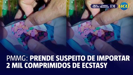PMMG prende suspeito de importar 2 mil comprimidos de ecstasy da Alemanha