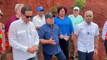 Paliza, Santos y Freund recorren zonas de tierras raras en Pedernales