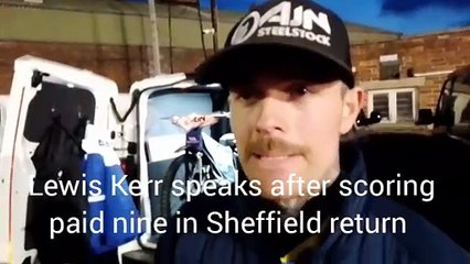 Lewis Kerr speaks after scoring paid nine in Sheffield speedway return