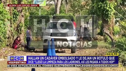 Encuentran "Embolsado" a un hombre en aldea Las Chicas, Omoa