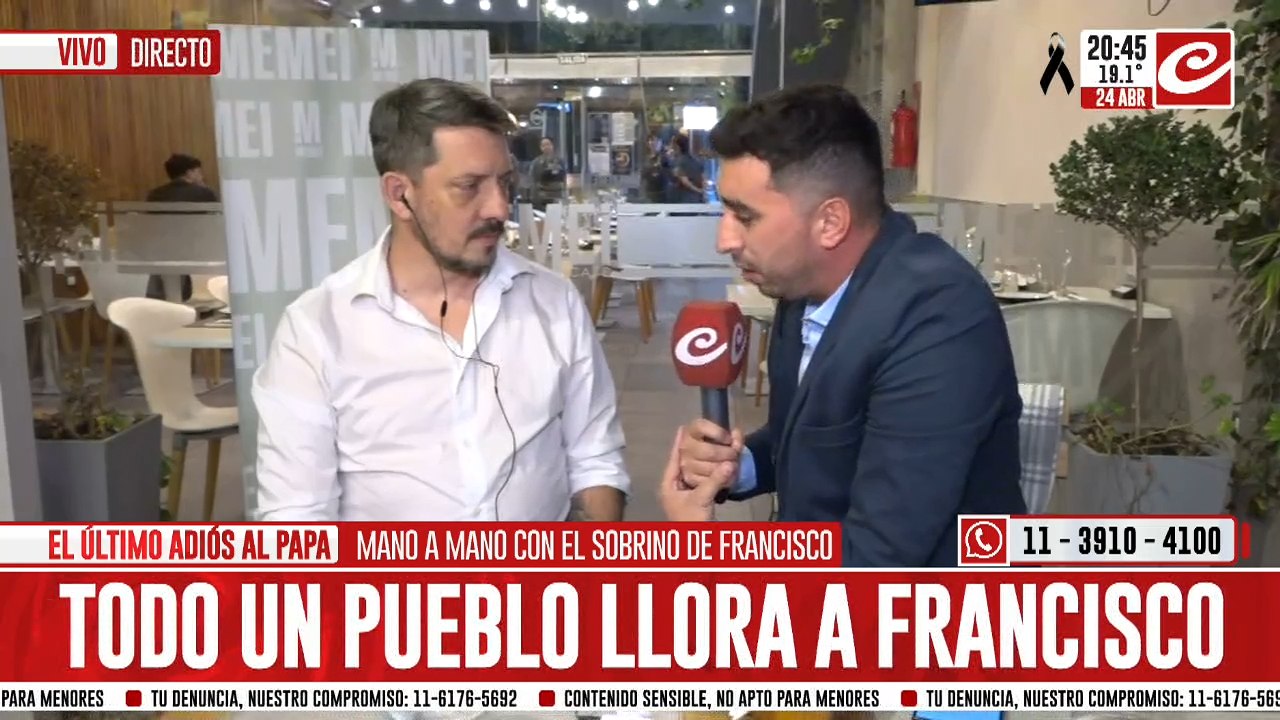 Sobrino de Papa Francisco: "Nuestro tío pasó a ser el tío de toda la humanidad"