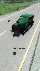 Bruckell Nine vs Bollard, 10 MPH to 110 MPH (BeamNG Drive)
