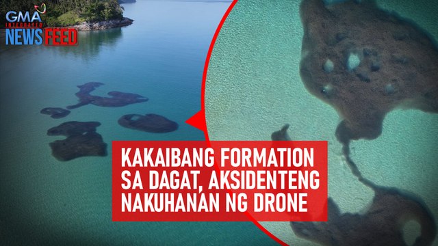 Kakaibang formation sa dagat, aksidenteng nakuhanan ng drone | GMA Integrated Newsfeed
