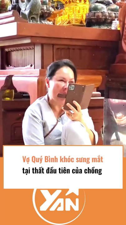 Vợ Quý Bình khóc nức trong thất đầu tiên của chồng