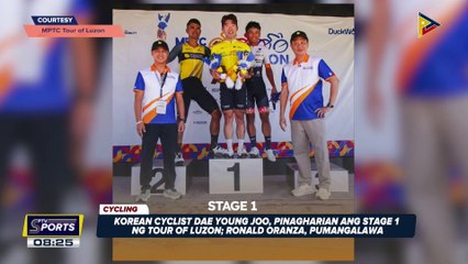 Korean Cyclist Dae Young Joo, pinagharian ang Stage 1 ng Tour of Luzon; Ronald Oranza, pumangalawa