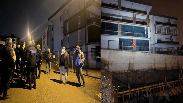 Sakarya'da çökme tehlikesi bulunan 4 katlı apartman tahliye edildi