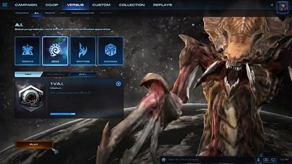 [SC2]No.0371--Great ZERG Player vs Medium-Level PROTOSS A.I, WIN[2-Base Queen-Ravager-Ling Attack].CUT.01'35-15'25