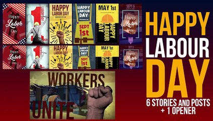 Labours Day Pack, Openers ft. america & greeting - AE Template - Worldasr.com