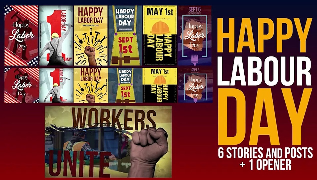 Labours Day Pack, Openers ft. america & greeting - AE Template - Worldasr.com