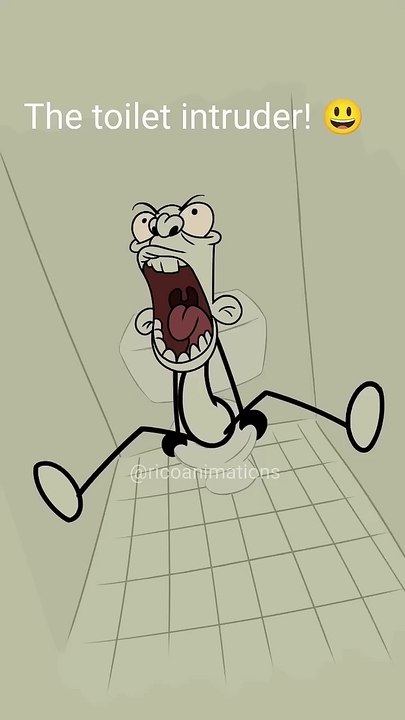 The toilet intruder! 😀 (4k memes) #shorts