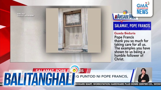Pope Francis' tombstone is made out of marble from the Italian region of Liguria | Balitanghali