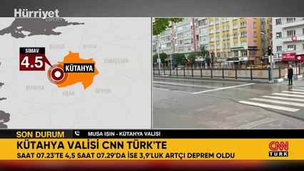 Kütahya'da peş peşe depremler: Kütahya Valisi son durumu CNN TÜRK'te anlattı