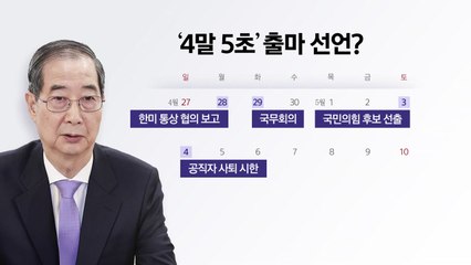 '침묵 속 광폭행보' 한덕수, 다음주 출마 선언? [앵커리포트] / YTN