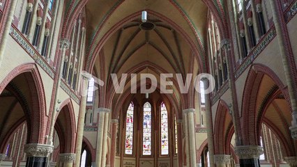 Ceiling And Stained-Glass Windows Of Old Gouda Church