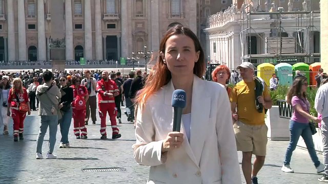 Mourners await the Pope's funeral and future of the Catholic Church