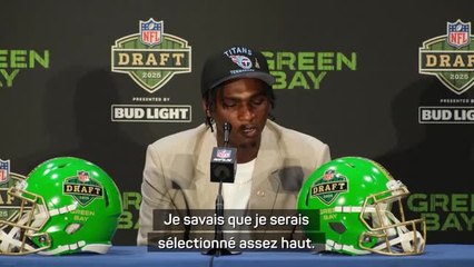 Titans - Ward numéro 1 de la draft : “Je mérite cet honneur”