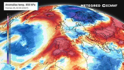 El domingo los contrastes térmicos serán muy importantes entre el centro y el sur peninsular