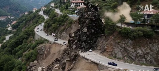 AI Reveals the Terrifying Power of Landslides | Forces of Nature in Action"