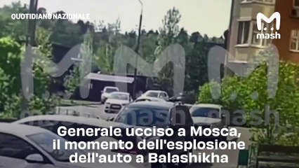 Generale ucciso a Mosca, il momento dell'esplosione dell'auto a Balashikha