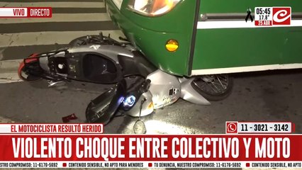 Violento choque en Congreso: hay un motoquero gravemente herido