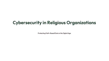 Bansari Rao Delhi | Safeguarding Faith: Cybersecurity in Religious Institutions