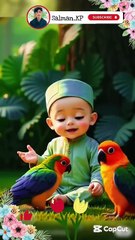 Pehla kalma tayyab 🕌☪️❤ Babies reacting Quran #cute #islamicshorts_2