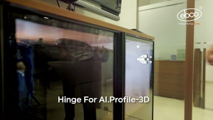 Ebco Hinge for Aluminium Profile 3D